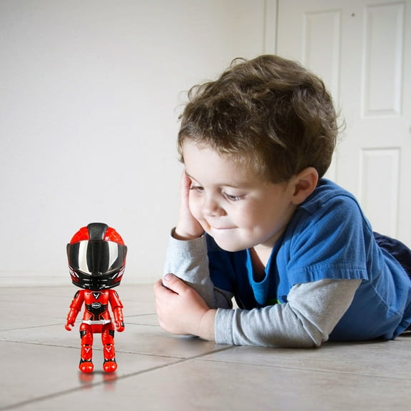 Alloy Motorcycle Rider Toy with Movable Joint Racer Figure, Mini Die Cast Bike Model with , Poseable Collectible Vehicle for Imaginative Play, Birthday Easter Gift