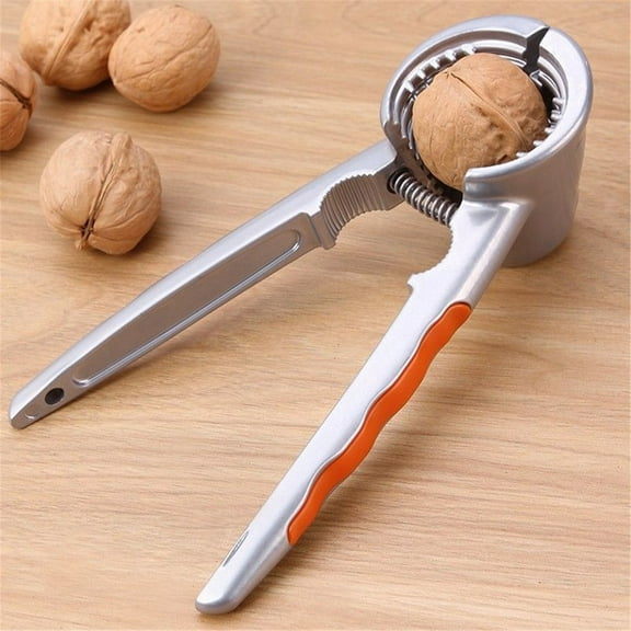 Alloy Nut Cracker Tool for Walnuts Pecans Hazelnuts Almonds - Ergonomic Nut Opener Pliers with Funnel Design for Easy Peeling - Handheld Chestnut Cracker for Kitchen Home Use