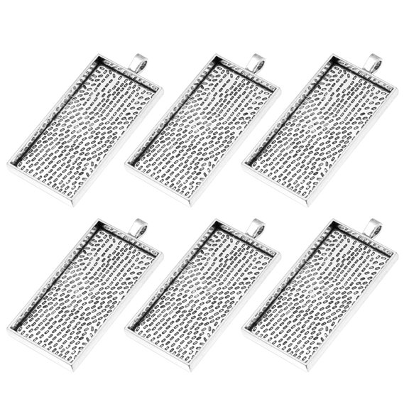 UKCOCO Sturdy Vintage Alloy Pendant Trays for Crafts and Custom Jewelry 10Pcs