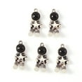 thumbnail image 1 of Alloy Pendants with Black Acrylic Cadmium Free Lead Free Spaceman with Star Silver 21.5x9.5x5mm Hole: 1.2mm, 1 of 2
