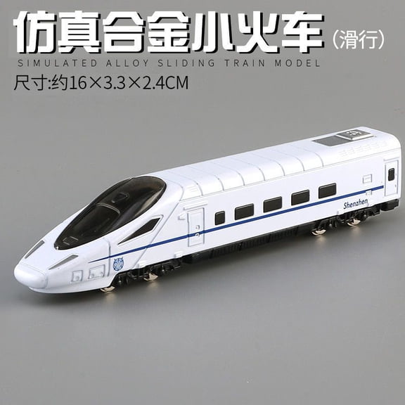 Alloy Retro Nostalgic Green Locomotive High-speed Rail Model Harmony Simulation Subway Shinkansen Steam Sliding Small Train