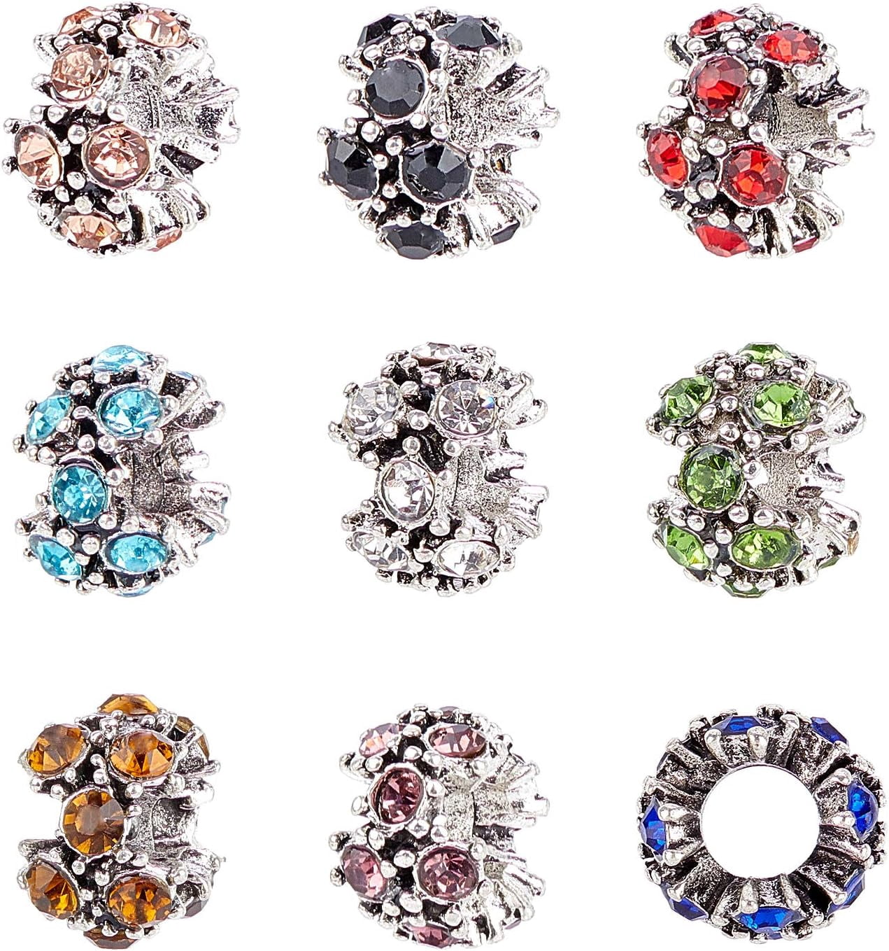 Craftdady 200pcs Antique Silver Tibetan European Large Hole