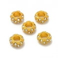 thumbnail image 1 of Alloy Rhinestone European Beads Large Hole Beads AB Color Rondelle Golden 11x6mm Hole: 5mm, 1 of 3