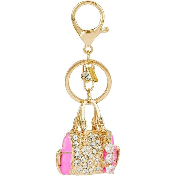 Alloy Rhinestone Keychains with Iron Findings Bag Shape Golden 110mm ...
