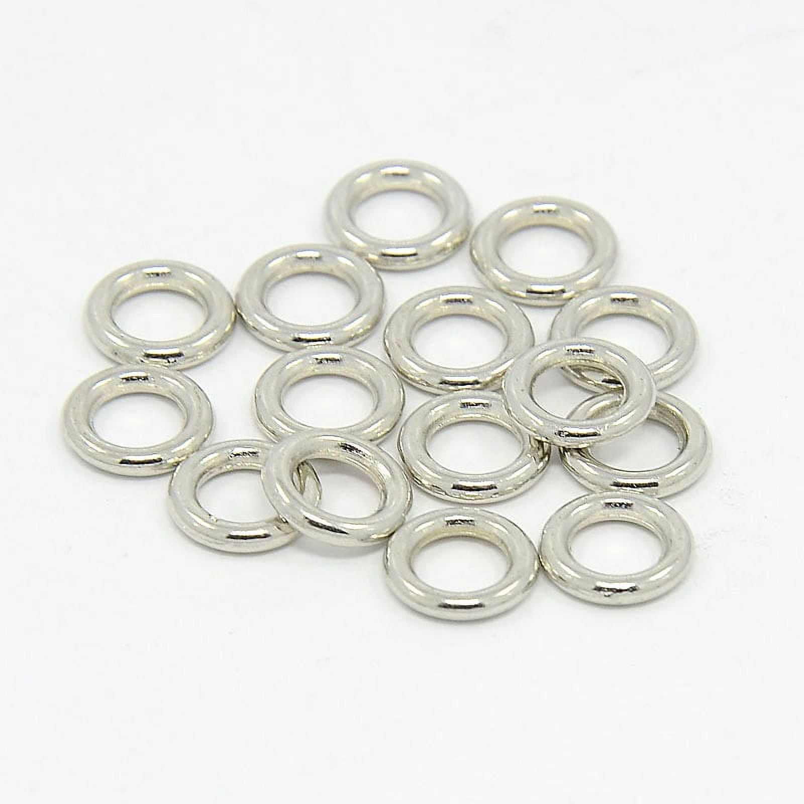 Alloy Round Rings Cadmium Free & Lead Free Soldered Jump Rings Closed Jump Rings Platinum 8x1.5mm Inner Diameter: 5.5mm
