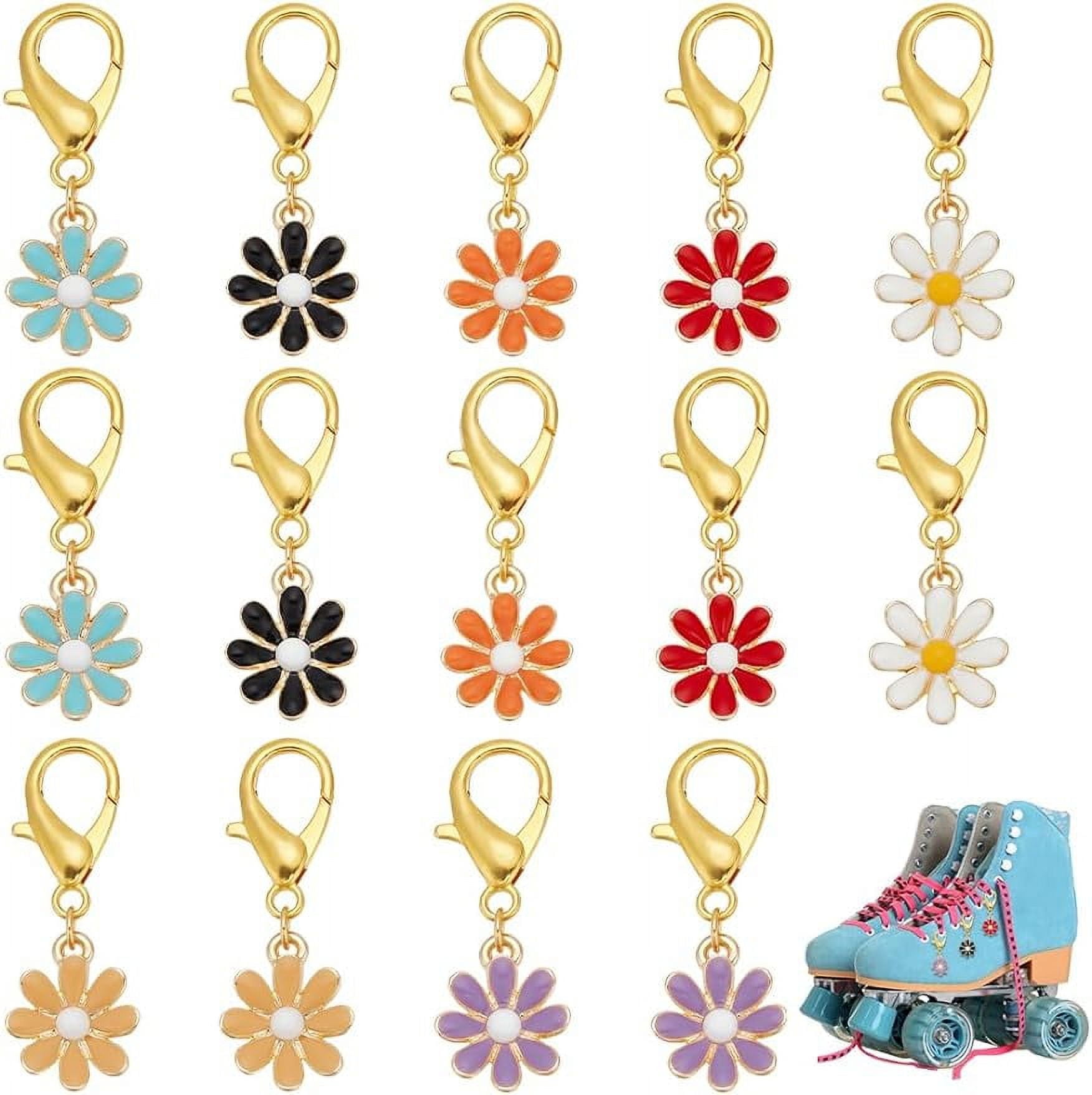 Alloy Shoe Lace Charms Enamel Skate Lace Charms Pendant Mixed