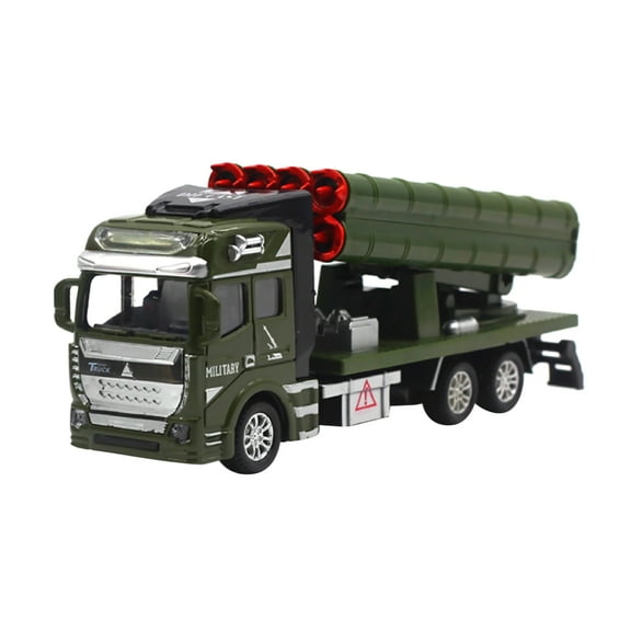 Alloy Simulation Military Missile Carrier Model Car Pull Back Vehicle Toy for Kids Boys Girl Gift