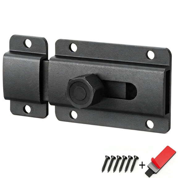 Alloy Slide Lock,Slide Bolt Latch for Inside Door,Safety Door Latch Lock for Cabinets,Doors,Drawers,wardrobes.Tape & Screws Install