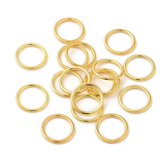 Alloy Soldered Closed Jump Rings Round Golden 8x1.2mm 16 Gauge Inner Diameter: 5.5mm