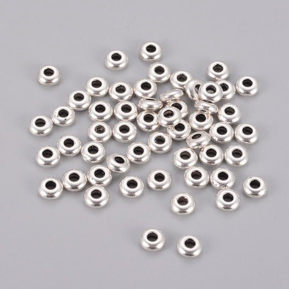 Alloy Spacer Beads Antique Silver 5x2mm Hole: 2mm