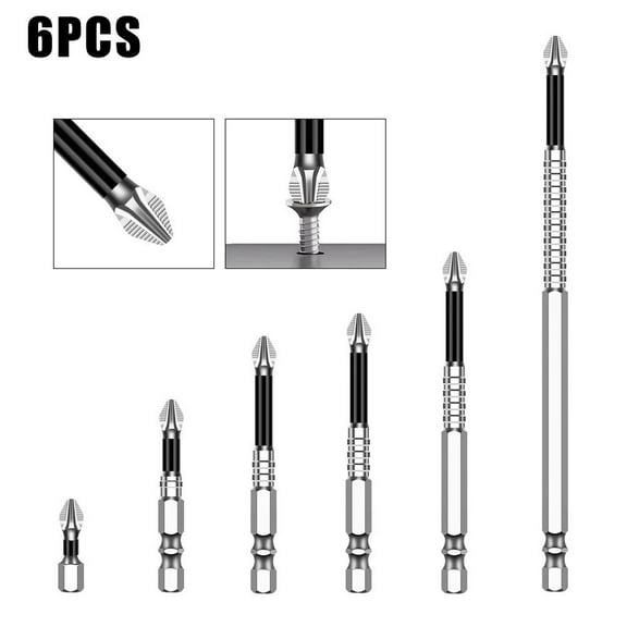 Alloy Steel Anti-Slip Screwdriver Bits with Strong Magnetic Hold for Electric Hand Drills and Wrenches Rust Resistant Coating Wide Compatibility for Professional Use