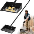 thumbnail image 1 of Alloy Steel Chicken Poop Scooper for Sand - 15.7” Extra Large Chicken Coop Scoop - Simplified Cleaning 40-67” Poop Scoop with Adjustable Handle, 1 of 4