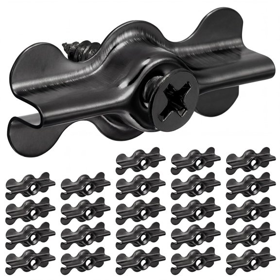Alloy Steel Flush Clip Fasteners with Self-Tapping Screws, 48 Set, For Storm Windows and Screens