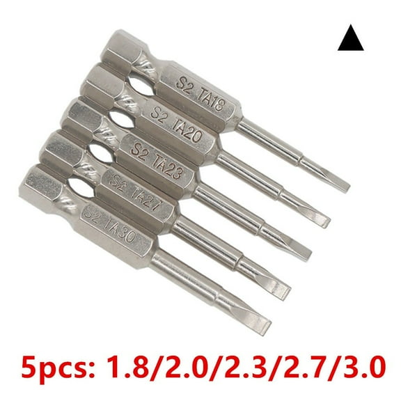 Alloy Steel Magnetic Triangle Screwdriver Bits, 5Pcs Set, 50mm Length, for Industrial Assembly Line Tasks