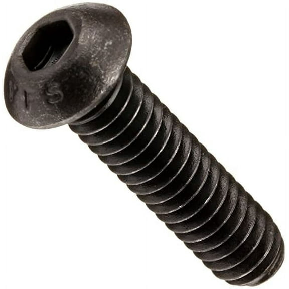 Alloy Steel Socket Cap Screw, Plain Finish, Button Head, Hex Socket Drive, Meets ASME B18.3/ASTM F835, 1" Length, Fully Threaded, 3/8"-16 Threads (Pack of 25)