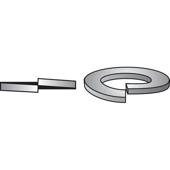 Hillman 7/16 In. Alloy Steel Yellow Dichromate Split Lock Washer (100-Count)