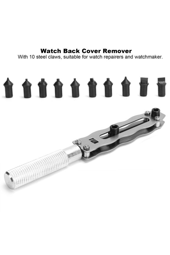 Alloy Steel Watch Case Opener Tool Kit with 10 Interchangeable Steel Claws for Watch Repair