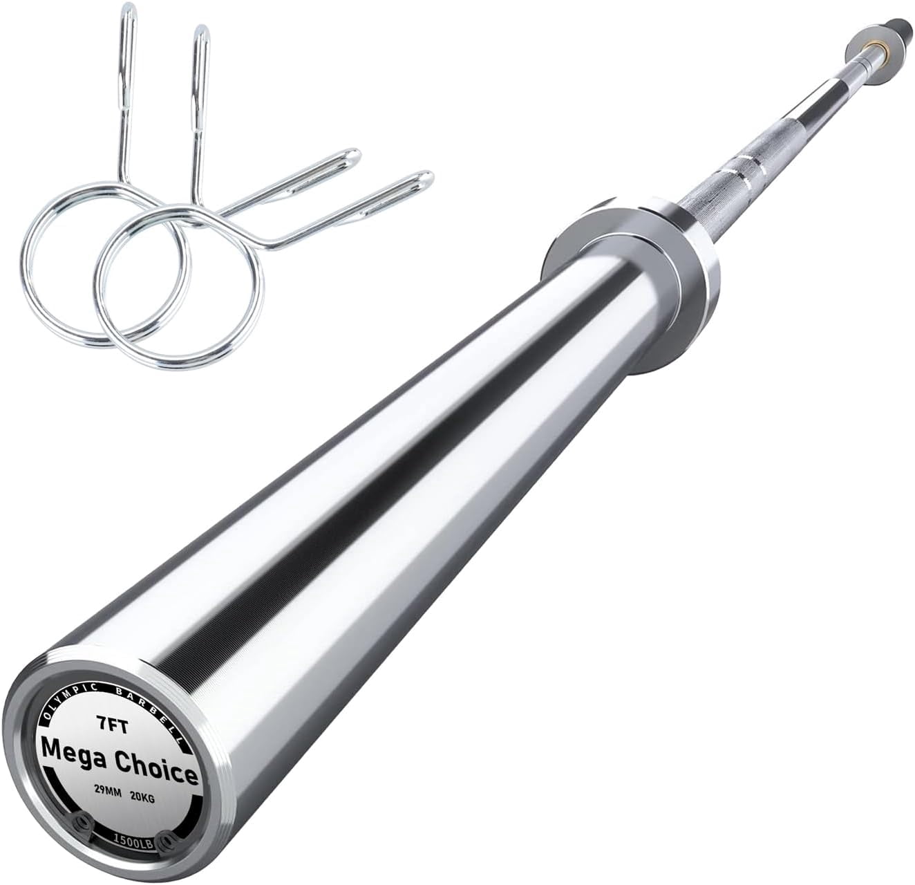 Alloy Steel Weightlifting Bar Knurled Grip Smooth Rotation Home Gym Strength Training Bar