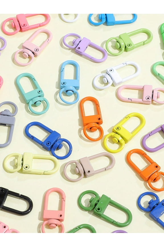 Alloy Swivel Keychain Hooks Orange 10pcs Alloy Swivel Lobster Clasp Keychains Versatile Spring Snap Hook Key Rings For Handbags Accessories