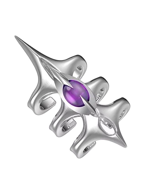 Wide Inspired Three Layer Spikes Open Rings For Mysterious And Personality Expression Featuring Adjustable Fit