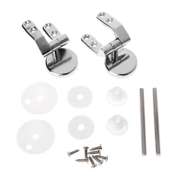 Alloy Toilet for Seat Hinges Mountings Set Chrome with Screws For Toilet Accesso