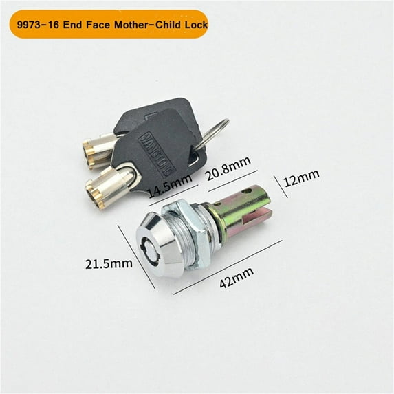 Alloy Toolbox Lock With Two Keys And 180 Degree Rotation For Secure Access