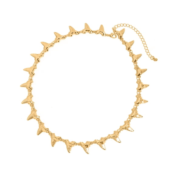 Alloy Tooth Necklace Gold Silver Color Option Fashion Wristlet Neckchain Jewelry Gift For Him Her