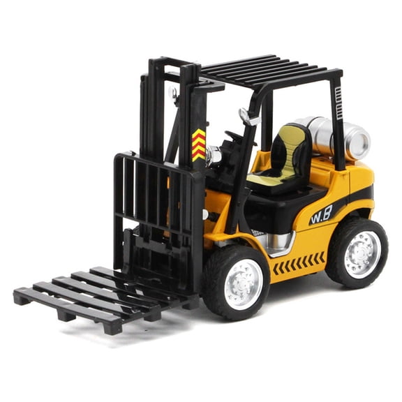Alloy Toy Car Construction Vehicle Lift Forklift Model Toy Gift Box Car Toy 1:24 Pull Back Function