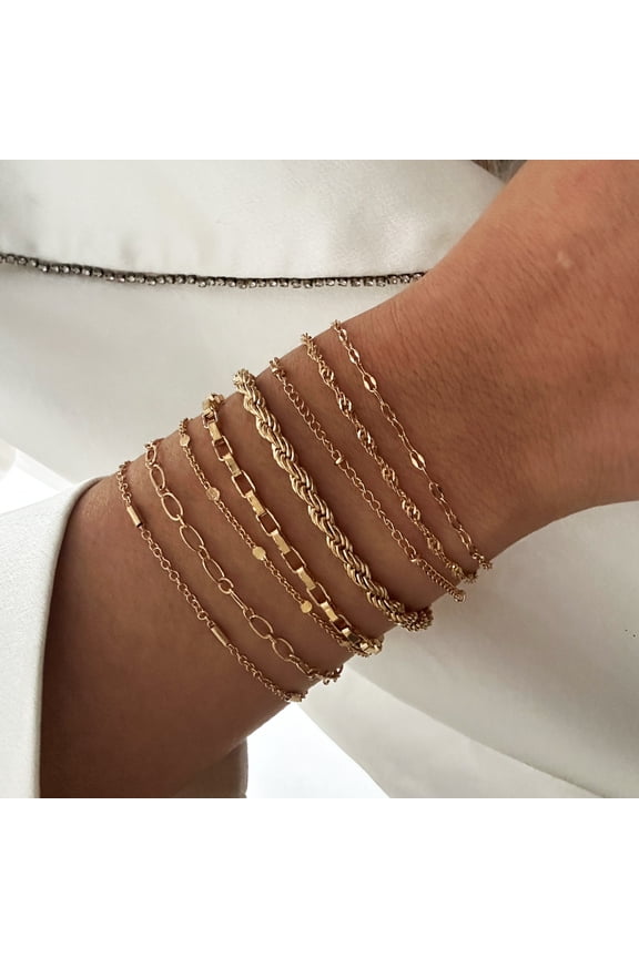 Alloy Twin Bracelet Suit Fashion Multi-layer