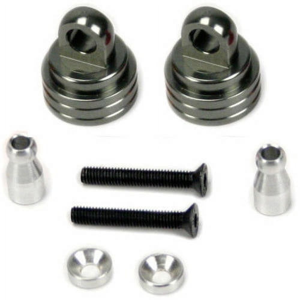 Alloy Ultra Shock Caps for Traxxas Rustler, 110, Grey