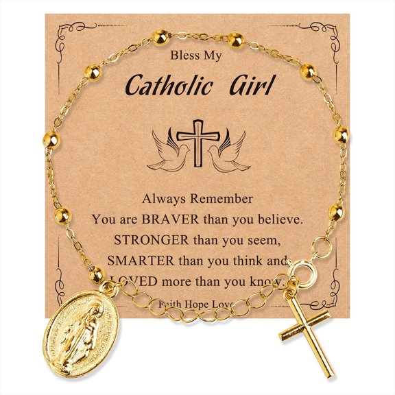 Alloy Virgin Marys Rosary With Charm For Daily Spiritual Wear