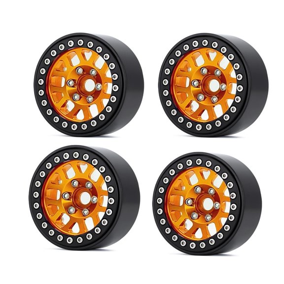 Alloy Wheel Hub 1.9’’ Beadlock Wheel Rims Hubs for 1/10 Remote Control Crawler SCX10 Four Wheel Drive Upgrade Accessories