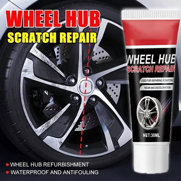 Alloy Wheel Scratch Repair Cream - Waterproof Refurbishment Paste For Aluminum Rims 30ml With Sponge
