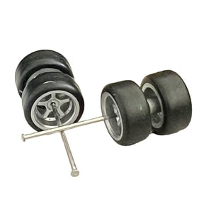 Alloy Wheels with Rubber Tires for Model Cars and Accessories Suitable for Model Building and Display