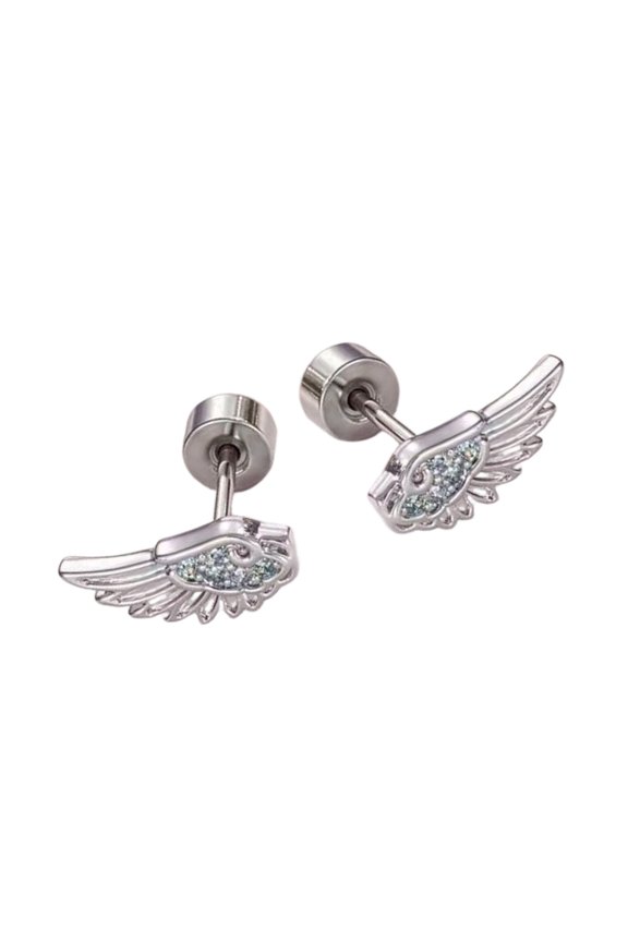 Alloy Wing Ear Studs Portable Comfortable for Sensitive Ears Fashion Jewelry Pieces