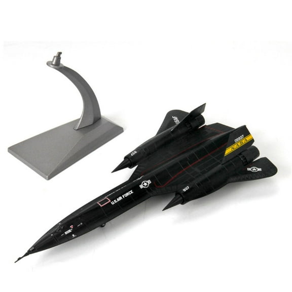 Alloy and ABS Plastic SR-71 Reconnaissance Plane Model for Collectors and Enthusiasts, Display Stand Included