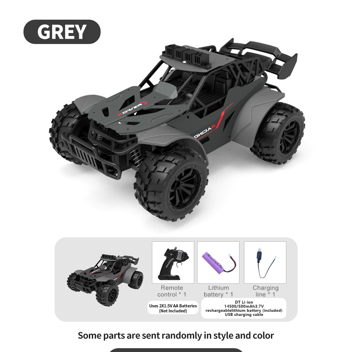 Alloy high-speed remote control off-road vehicle, with a strong alloy body and all terrain driving experience