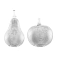thumbnail image 1 of Alloya 2 Piece Apple and Pear Decorative Accent Metal Tabletop Sculpture Set- Silver, 1 of 5