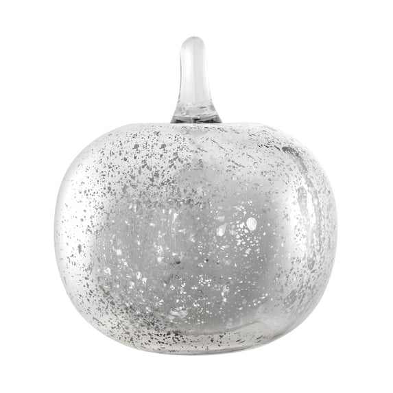 Alloya Apple Decorative Accent Metal Tabletop Sculpture Nature Figure - Silver