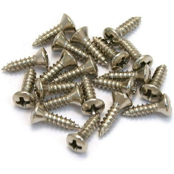 Allparts GS-0050 Gibson Size Pickguard Screws, Nickel, Pack of 20