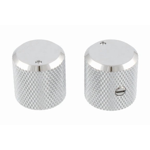 Allparts MK-3330 Metal Flat Top Knobs with Indicator, Chrome
