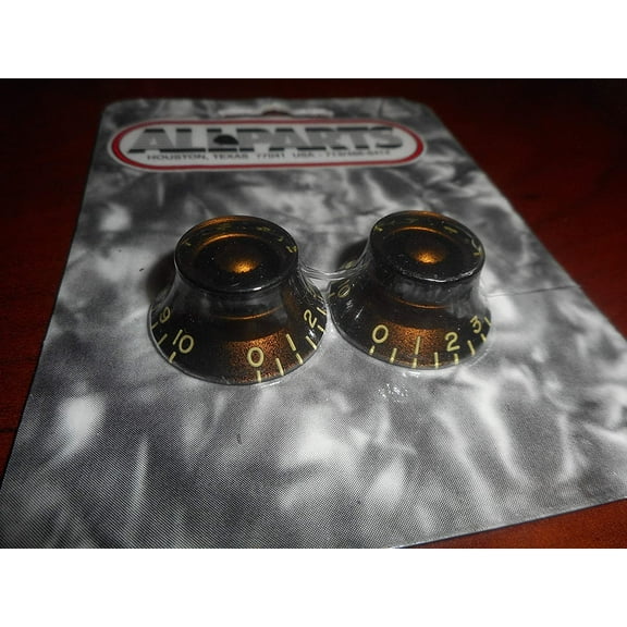 Allparts PK-0140 Set of 2 Vintage-style Bell Knobs, Chocolate