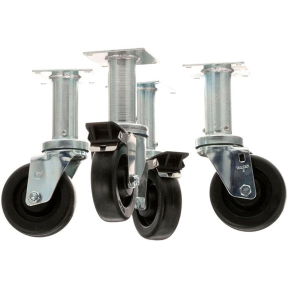 Allpoints 1751134 Casters - 4 in. Wheel - 9 in. Lift - Pack of 4