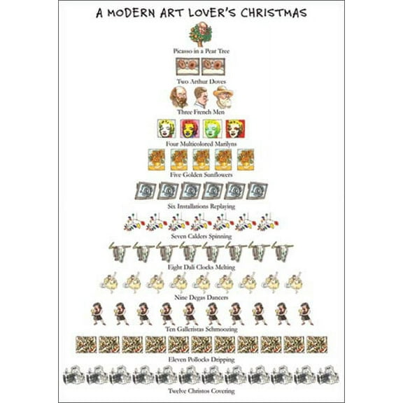 Allport Editions Modern Art Lover's 12 Days of Christmas Card (1 card/1 envelope)