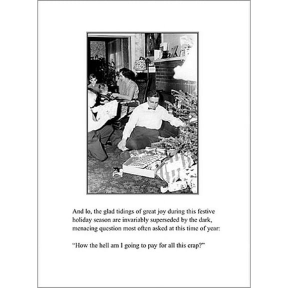 Allport Editions Pay For Crap Bloodshot Press Funny / Humorous Christmas Card (1 card/1 envelope)