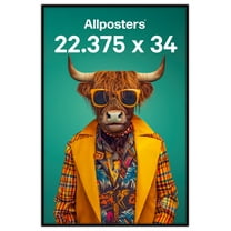 Allposters Poster Frame in Black, fits 22.375" x 34" Posters and Wall Art in Your Room