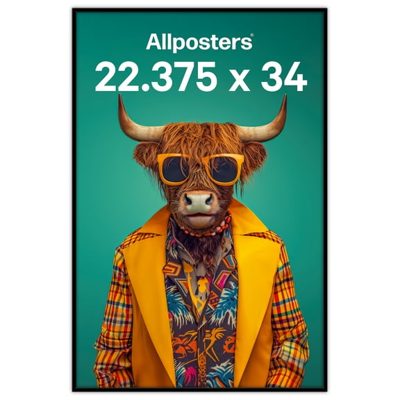 Allposters Poster Frame in Black, fits 22.375" x 34" Posters and Wall Art in Your Room