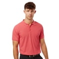 thumbnail image 1 of Allpro Men's Pique Polo Collar T-Shirt, 65/35 Polyester/Cotton Short Sleeve Solid Tee (Coral, L), 1 of 6
