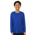 thumbnail image 1 of Allpro Youth Pro-Lock Performance Long Sleeve T-Shirt 100% Polyester Moisture Wicking Tee (Royal, L), 1 of 7