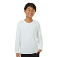 thumbnail image 1 of Allpro Youth Pro-Lock Performance Long Sleeve T-Shirt 100% Polyester Moisture Wicking Tee (White, XS), 1 of 7